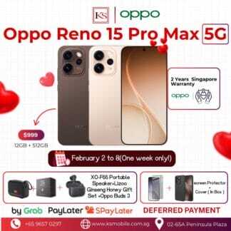 Oppo Reno 15 Pro Max 5G 12GB/512GB + Free Oppo Buds 3  + Lizoo Ginseng Honey Gift Set + XO-F66 Portable Wireless Speaker + Cover (In-box) + Screen Protector